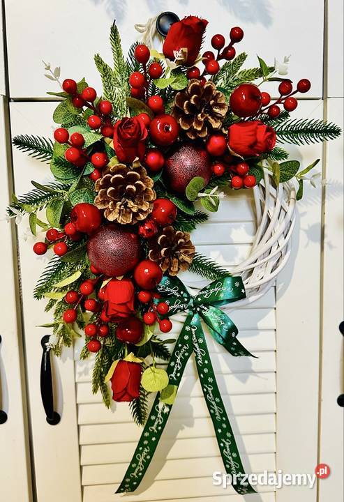 Wianek Bożonarodzeniowy Premium uroczy gęsty wielokolorowy Przysucha