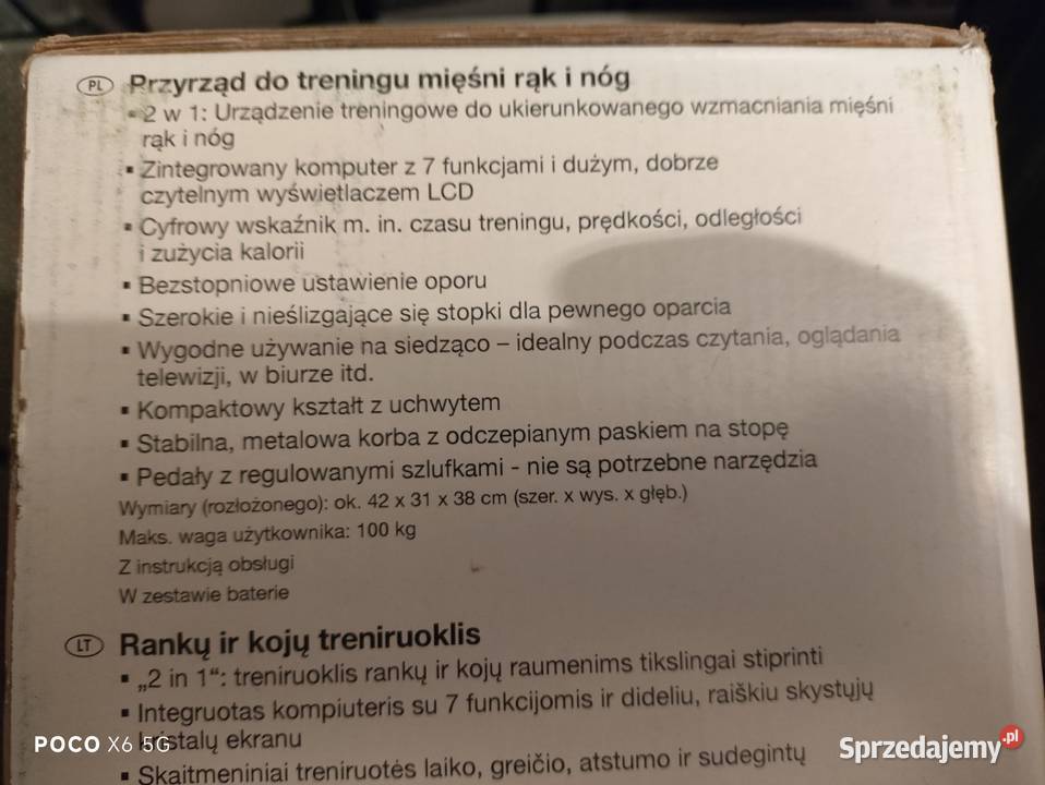 Crivit urządzenie do ćwiczenia rąk i nóg nowe Bolesławiec sprzedam