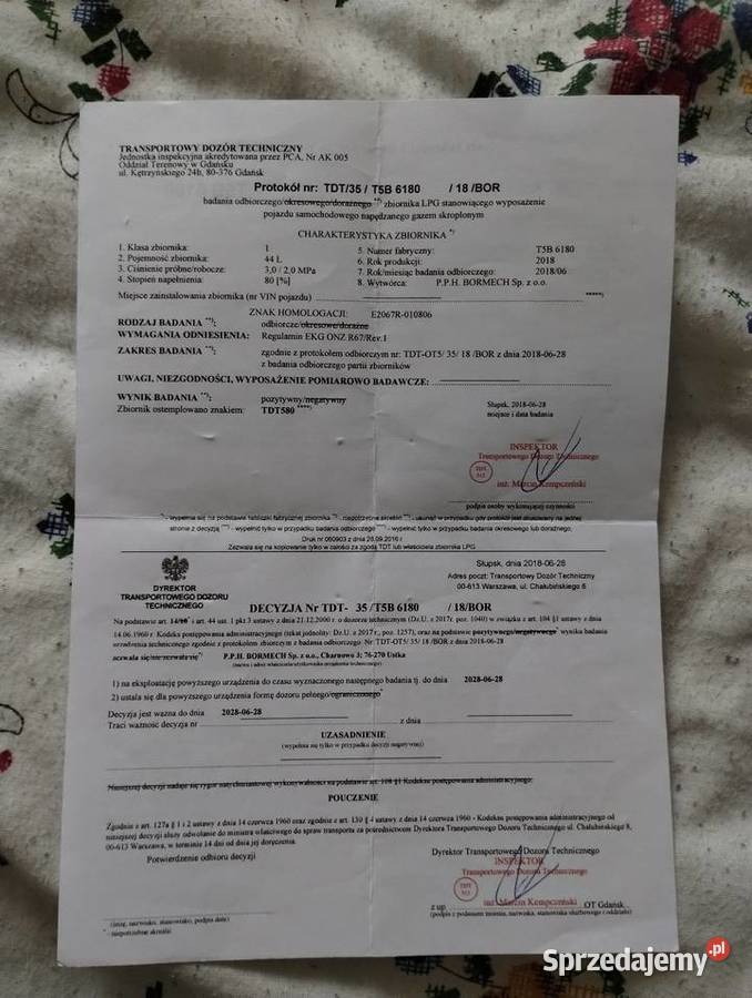 Butla LPG Bormech 44L pod auto