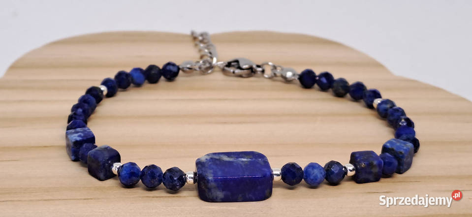 Bransoletka z lapisu lazuli lapis fasetowany Warszawa sprzedam