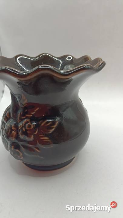 Brązowy wazon ceramiczny Sweden Wazony Zamość