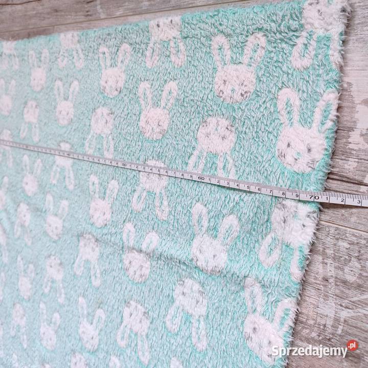 Kocyk zajączki 75x100 TMX Kids seledynowy