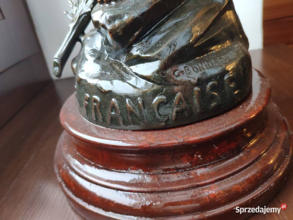 Figuralna sygnowana ogromna emaliowana lampa Kraków