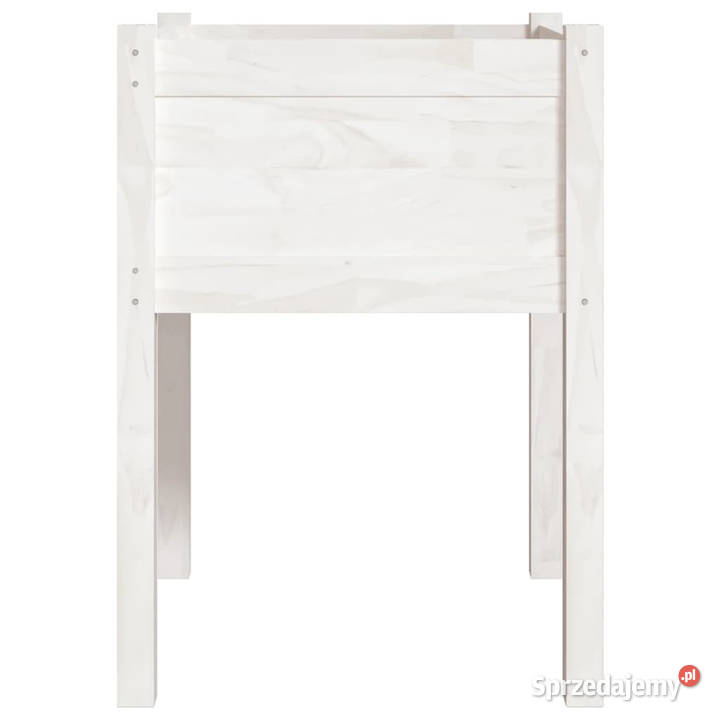 Donice ogrodowe 2 białe 50x50x70 drewno sosnowe