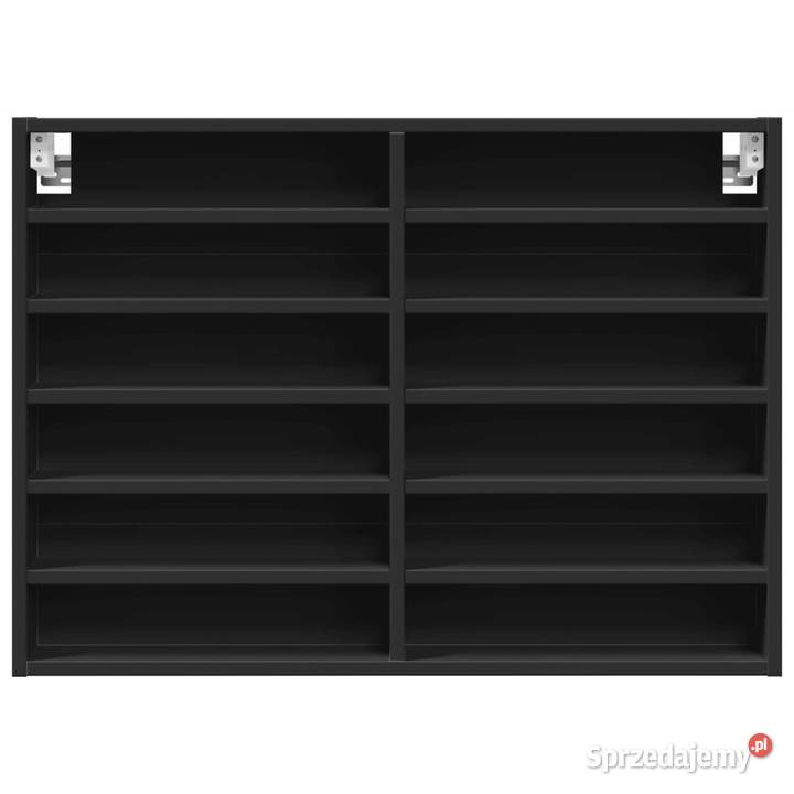 Witryna czarna 80x85x58 materiał drewnopochodny