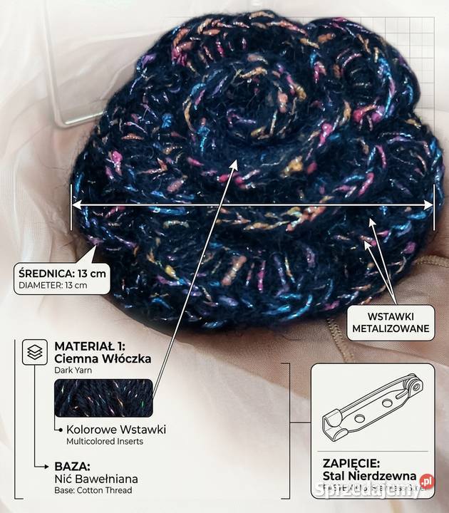 Szydełkowy kwiat zamiast bukietu kwiatów Lublin sprzedam