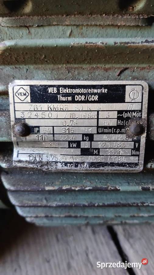 Motoreduktory VEM 25obr 315obr 11KW pompa