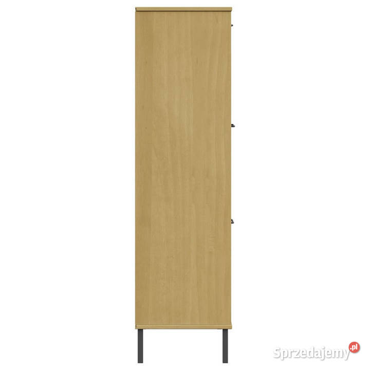 Regał OSLO metalowe nóżki brązowy 90x35x1285 mazowieckie