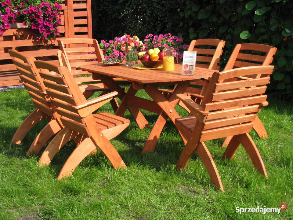 Meble ogrodowe drewniane składane typ X wersja 2 Dom i Ogród Kalety