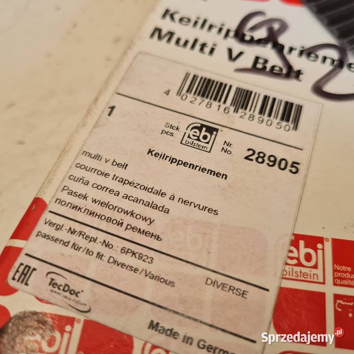 VOLKSWAGEN TRANSPORTER T4 19 D PASEK KLINOWY kujawsko-pomorskie Osięciny sprzedam