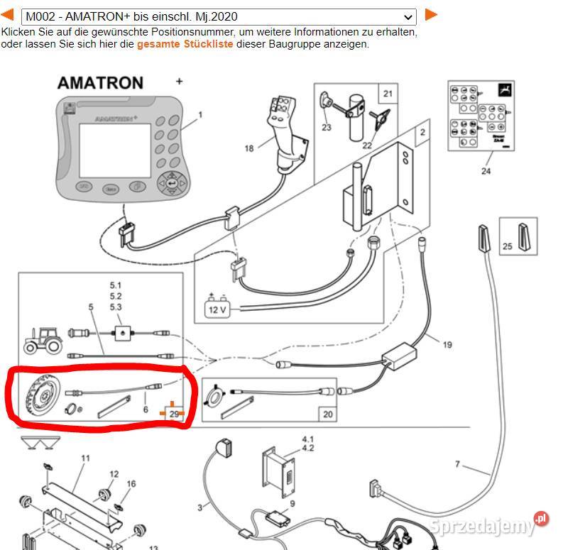 Czujnik prędkości wału NL077 AMAZONE sensor X