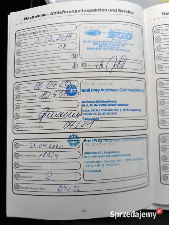 Ford Grand C 15 benzyna 2019r udok przebieg śląskie