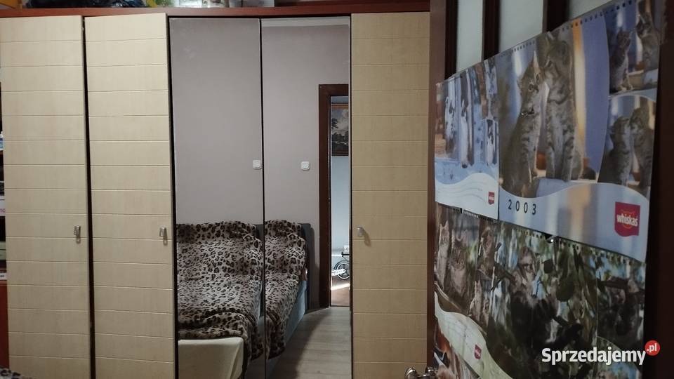 zestaw szafa z lustrami ze słupkiem kominem Szafy i garderoby Poznań