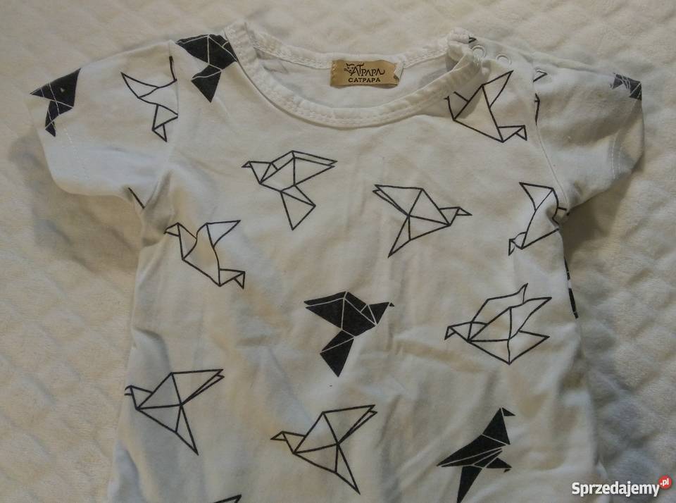 Body krótki rękaw ptaki origami 80 Rogoźnik sprzedam