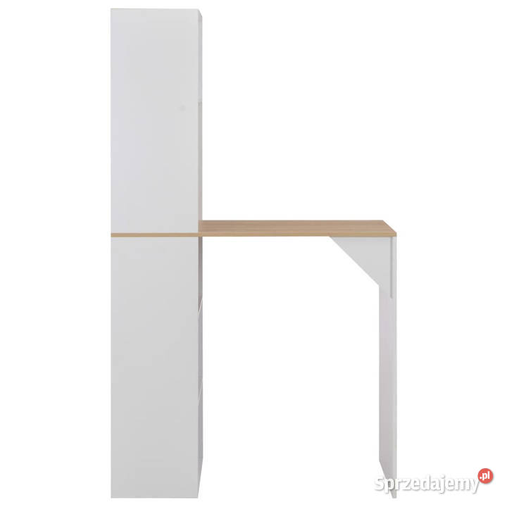 Stolik barowy z szafką biały 115 x 59 x 200 Warszawa