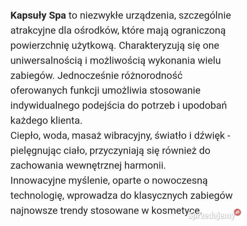 Kapsuła Dermalife SPA JET 2 G Ostrołęka