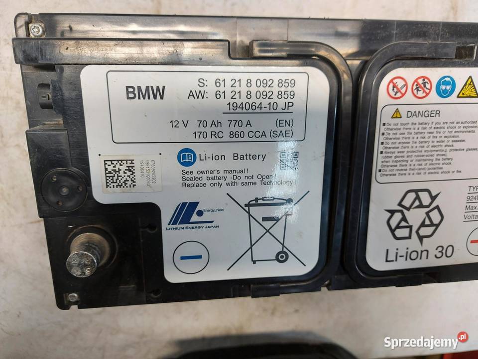 BMW G23 G22 M440i Cabrio Akumulator 12V 70Ah osobowe