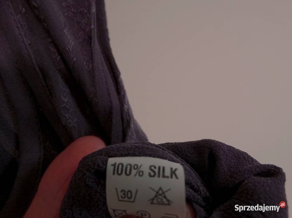 Sukienka Długa Jedwabna 100 Naturalny Jedwab Rozkloszowana  Łomża