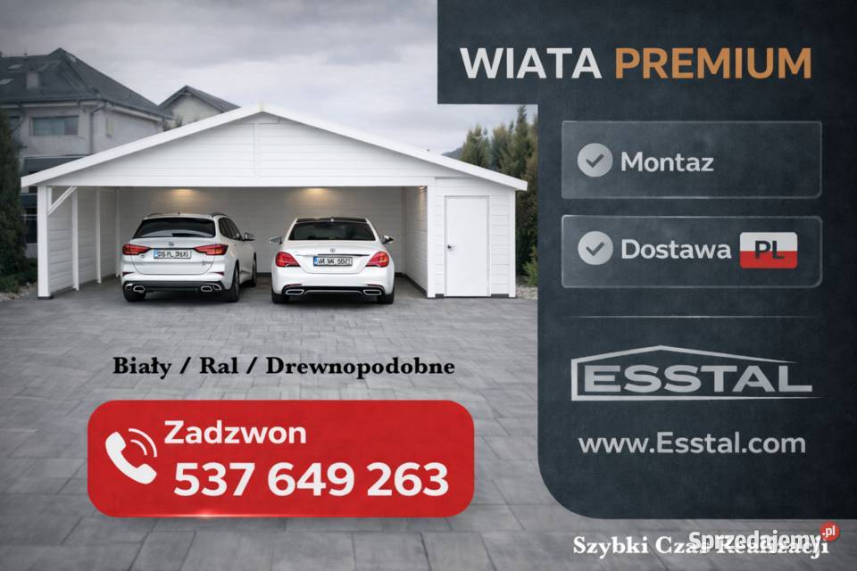 Wiata Garażowa Garaż Blaszany Carport Brzozów