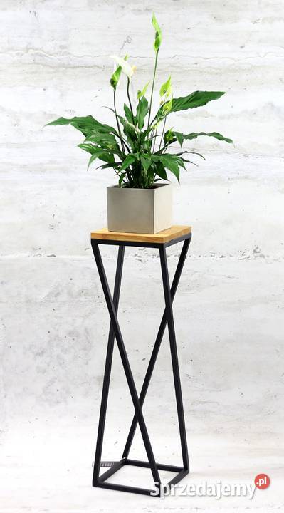 Kwietnik Metalowy Stojący Stojak na kwiaty 80 czarny mazowieckie Sobienie-Jeziory