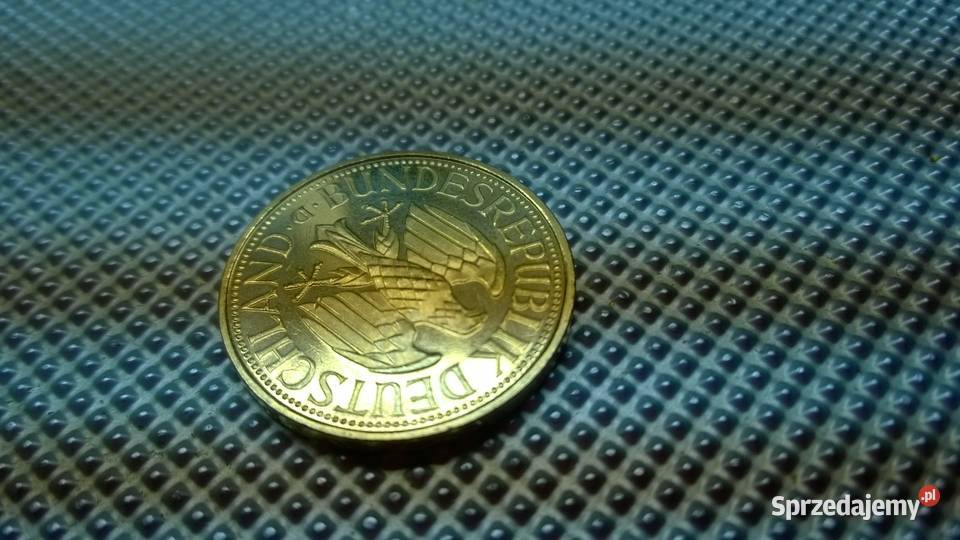 moneta Niemcy 1 marka 1991 złocona 032 Warszawa