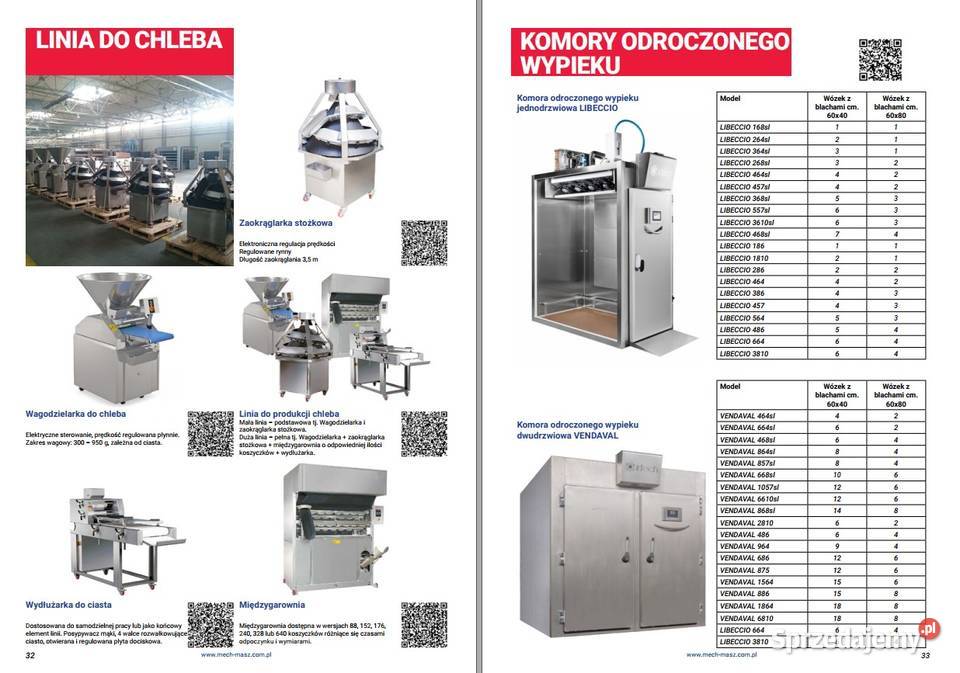 KATALOG MECHMASZ SZCZECIŃSKI PIEKARNIA CUKIERNIA zachodniopomorskie sprzedam
