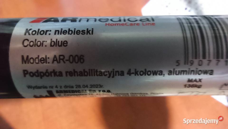 balkonik chodzik podporka rehabilitacyjna Osiek nad Notecią
