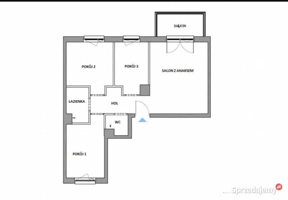 4 pok 70m2 z komórką plus balkon 15 min SKM do