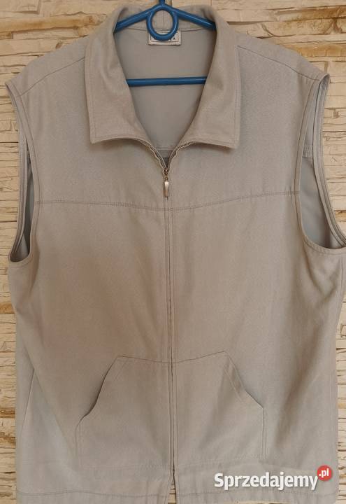 Kamizelka popielata a la zamszowa Gdańsk