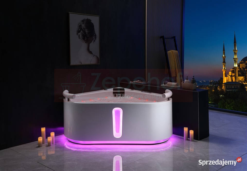 Wanna z hydromasażem EBD025 narożna 140cmx140 podlaskie Grabówka