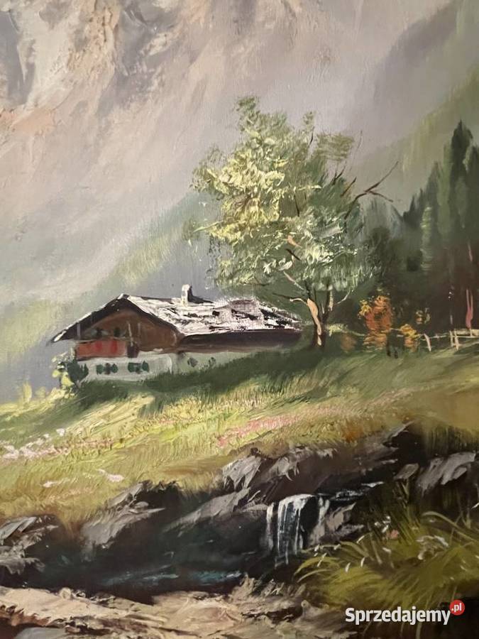 Pejzaż obraz olejny malowany na płótnie Legnica sprzedam