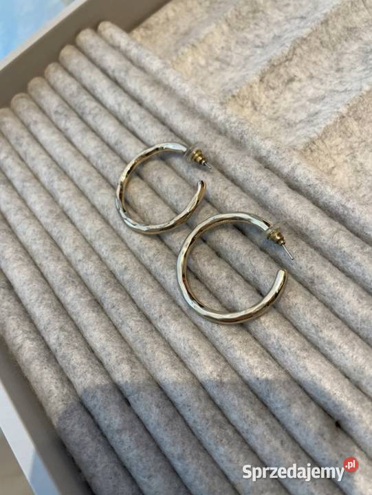Złote kolczyki koła raw cut Parfois Kolczyki mazowieckie Ząbki