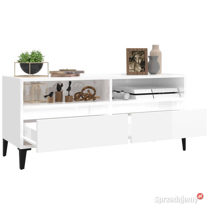 Szafka pod TV wysoki połysk biała 100x345x445 mazowieckie