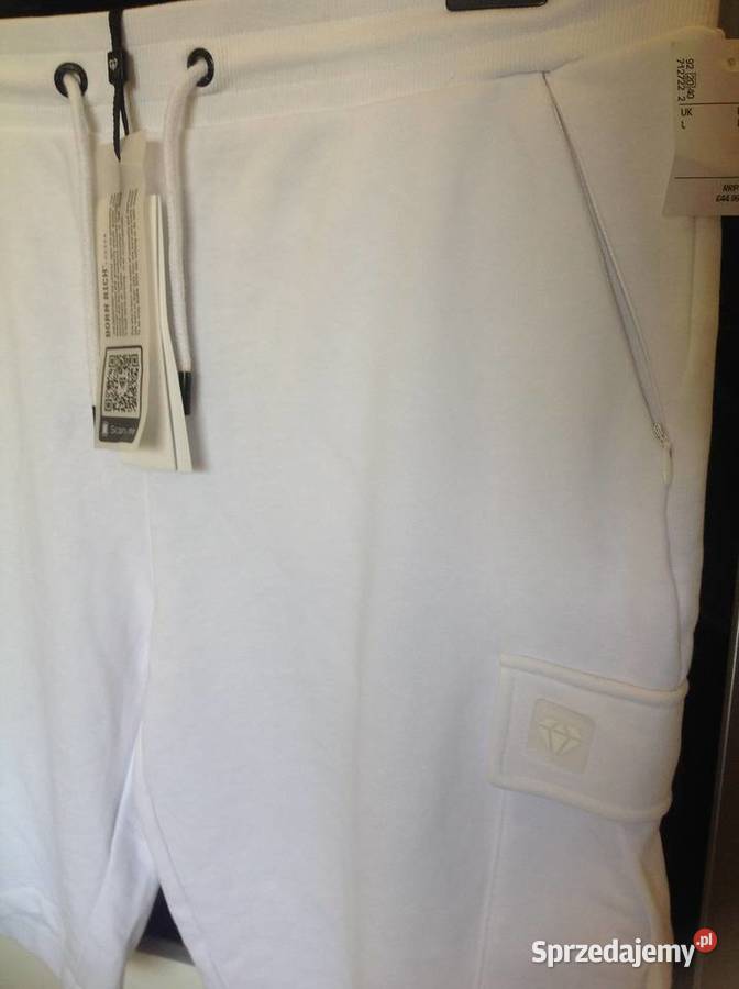 Szorty Spodenki Męskie BORN RICH L Białe NOWE Nowa Sól