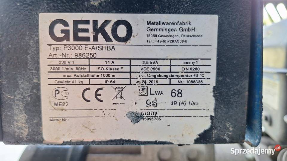 Agregat prądotwórczy generator GEKO P3000E ASHBA