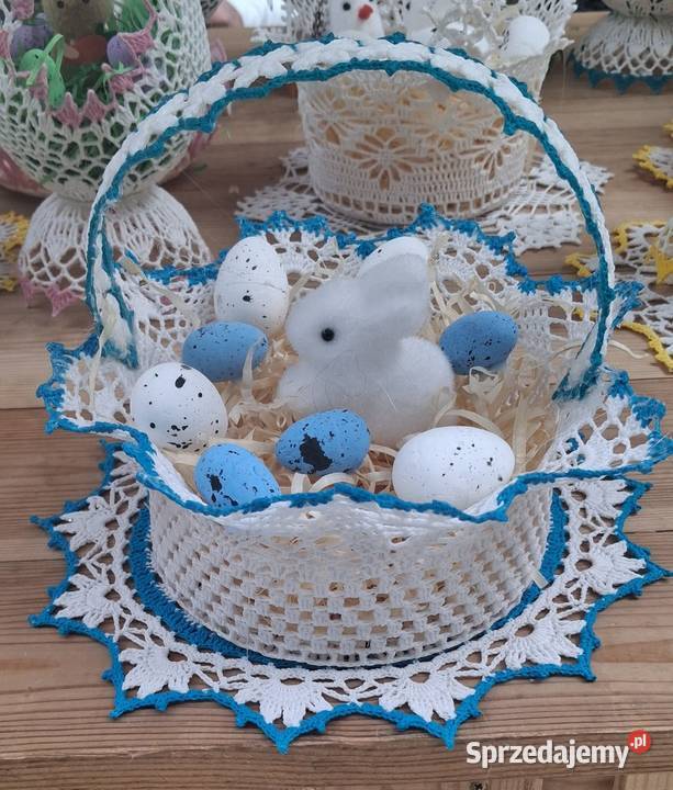 Wielkanocne ozdoby szydełkowe Lubań