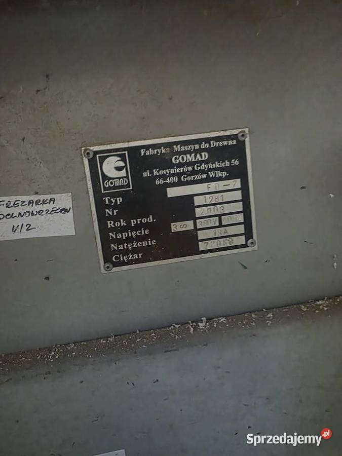 Frezarka Gomad FD 2 kujawsko-pomorskie