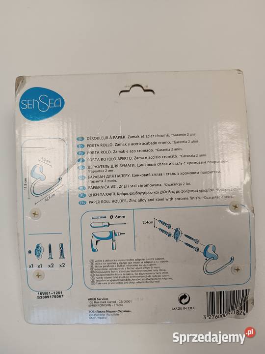Sensea Elliot NOWY uchwyt na papier toaletowy sprzedam