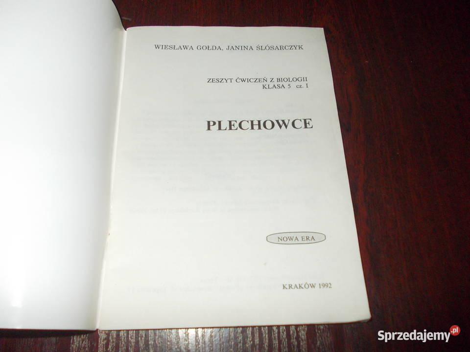 klasa 5 zeszyt cwiczek z biologii z 1992 roku Stalowa Wola sprzedam