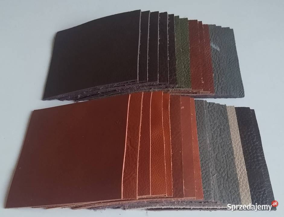 Skóra Kwadrat 8 x 8 30 sztuk Licowa Włoska Rękodzieło Gdańsk