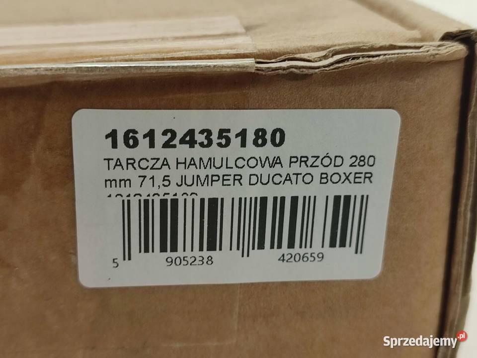 TARCZA HAMULCOWA PRZÓD 280mm JUMPER DUCATO BOXER osobowe lubelskie