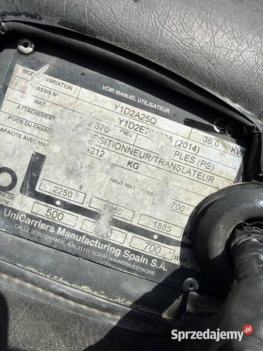 wózek widłowy NISSAN FD25 diesel kabina przesuw łódzkie Działoszyn