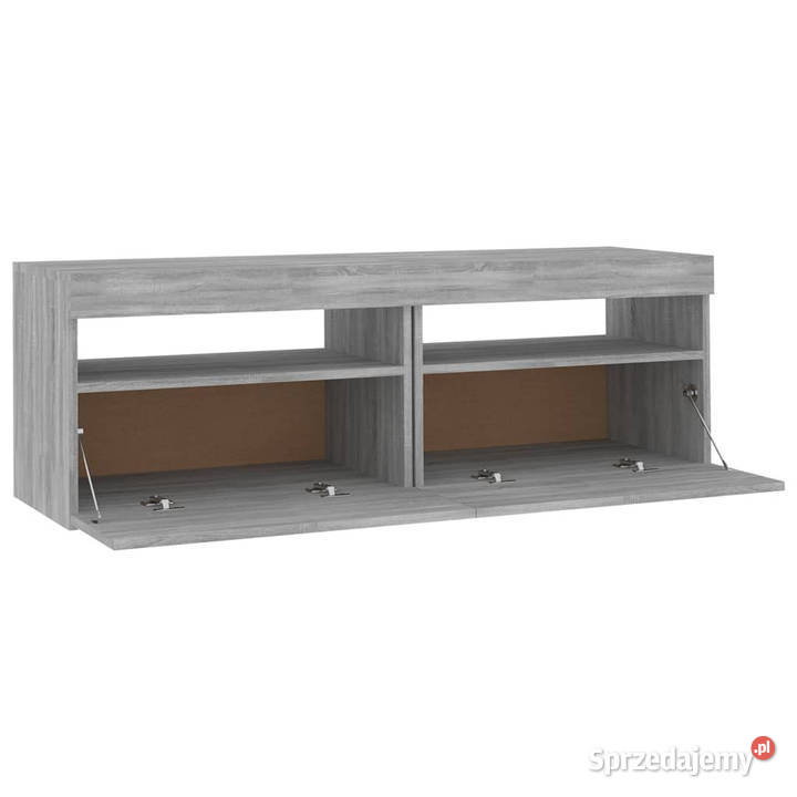 Szafka pod TV z LED szary dąb sonoma 120x35x40