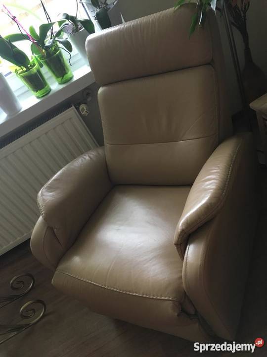 Skórzana sofa z funkcją spania dwa fotele z Kraków