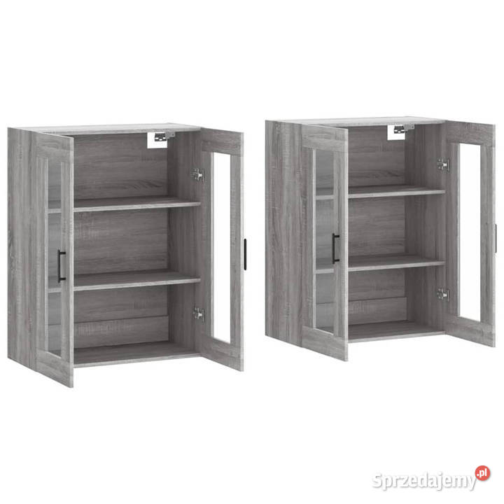 Wiszące szafki 2 szary dąb sonoma materiał Pozostałe Warszawa