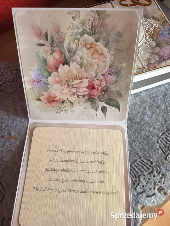 Kartka w pudełku na ślub Rękodzieło Antyki, Sztuka, Kolekcje Toruń
