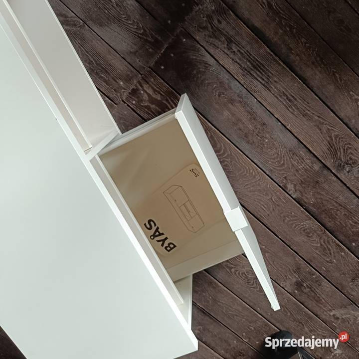 Szafka pod TV połysk biały 160x42x45 Byas Ikea Bielino