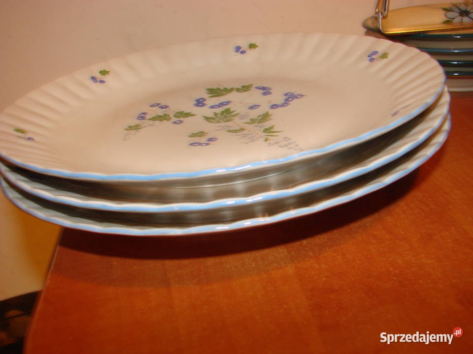 Chodzież porcelanowy talerz obiadowy PRL Pruszcz Gdański