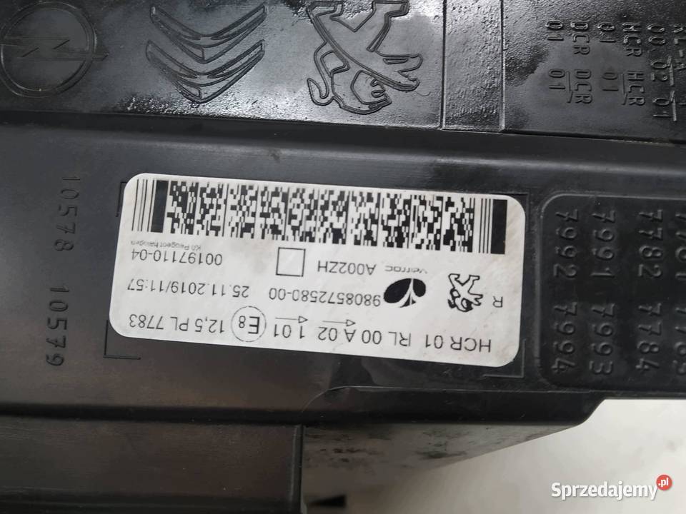 LAMPA PRZÓD PRAWA EUROPA 9808572580 Peugeot świętokrzyskie