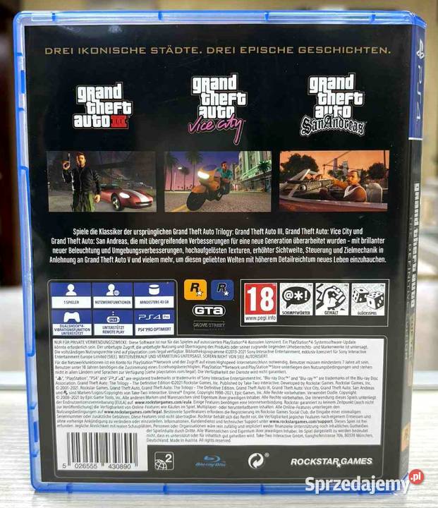 Gra 4 Grand Theft Auto The Trilogy Elbląg
